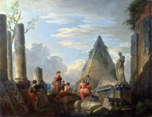212/pannini, giovanni paolo - roman ruins with figures